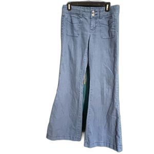 American Rag Trouser Wide Leg Jeans Pants Sailor Pockets sz 5 / 27
